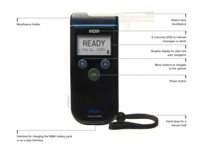 Dräger Alcotest 6820 (Law Enforcement), LE Kit, w/o Dry Gas - PN