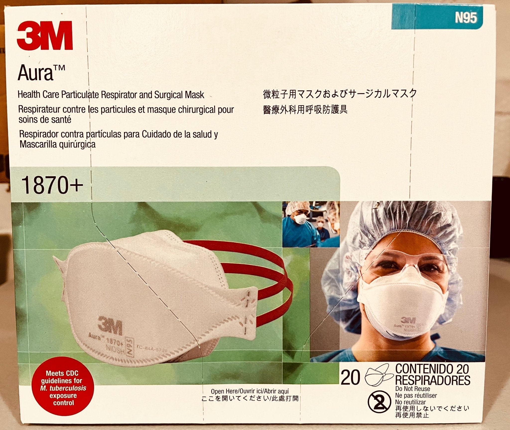 Particulate Respirator / Surgical Mask 3M Aura Medical N95 Particulate Respirator / Surgical Mask 3M Aura Medical N95