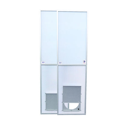 Abatement AGSHIELD - EP24W CLASSIC: Aire Guardian® Shield Telescoping Containment Panel with exhaust port frame & security plate, white, 24
