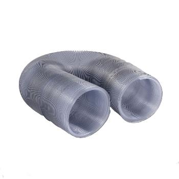 Abatement H2030 - 12 Clear heavy - duty PVC flex duct, wire reinforced, 12