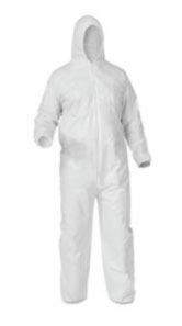 Kimberly - Clark Professional KLEENGUARDTM A35 Coveralls,White, X - Large, Attached Hood, Elastic Wrists/Ankles - WS Supply Store