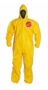 DuPont Tychem® 2000 Coveralls with Attached Hood, Bound Seams, Yellow