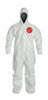 DuPont Tychem SL Coveralls with attached Hood, White, 2X-Large, Attached Hood
