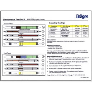 Dräger Card Laminated Quick Reference Clan Lab Simultest - PN 4056564