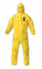 Kimberly-Clark Professional KLEENGUARD* A70 Chemical Splash Protection Coveralls, Yellow, Hood
