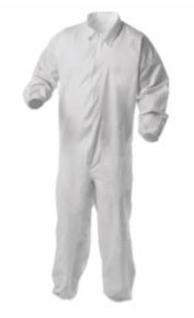 Kimberly-Clark Professional KLEENGUARDTM A35 Coveralls,White, 2X-Large, Elastic Wrists and Ankles, Zip Front