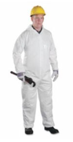 West Chester Posi-Wear® BATM Microporous Disposable Coveralls with Attached Hood, Elastic Wrists/Ankles, White
